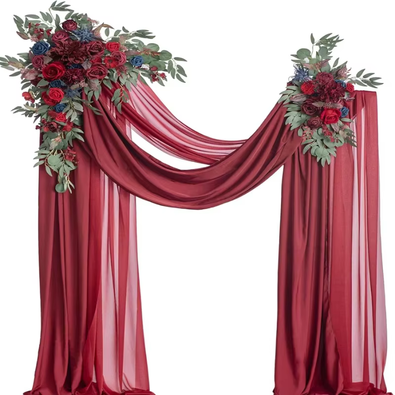 Arche de Fleurs Artificielles pour Arrière de Chaise