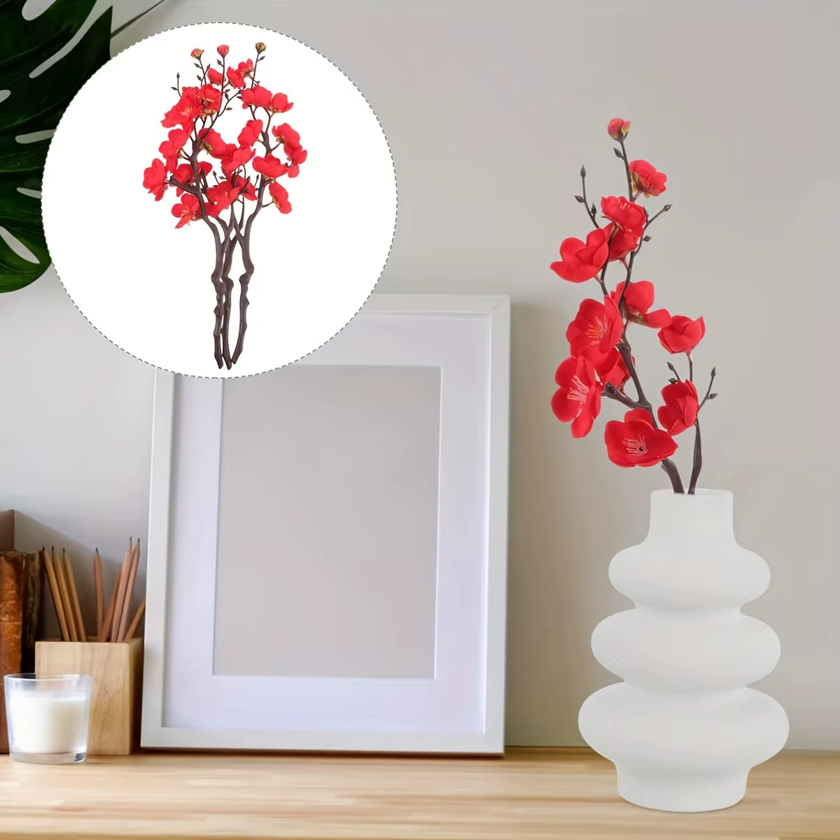 1 pièce de fleur de prunier simulée