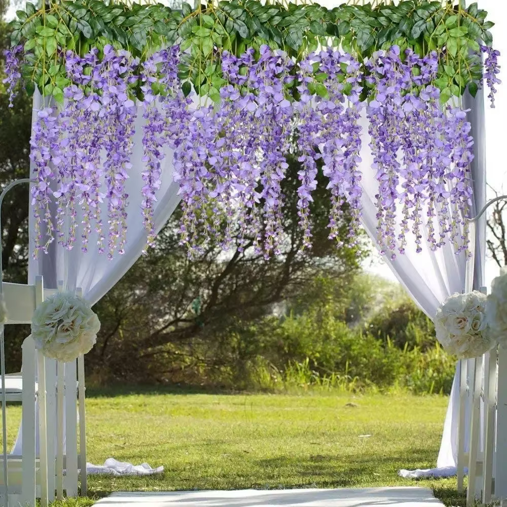 Fleurs artificielles de glycine