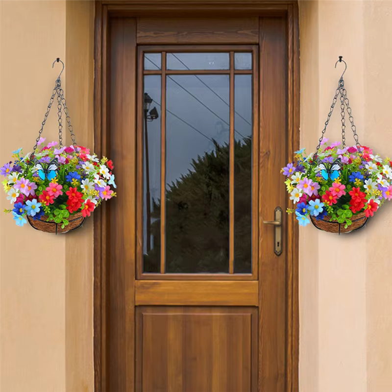 Paniers suspendus guirlandes fleurs de maison pour Patio pelouse jardin décor