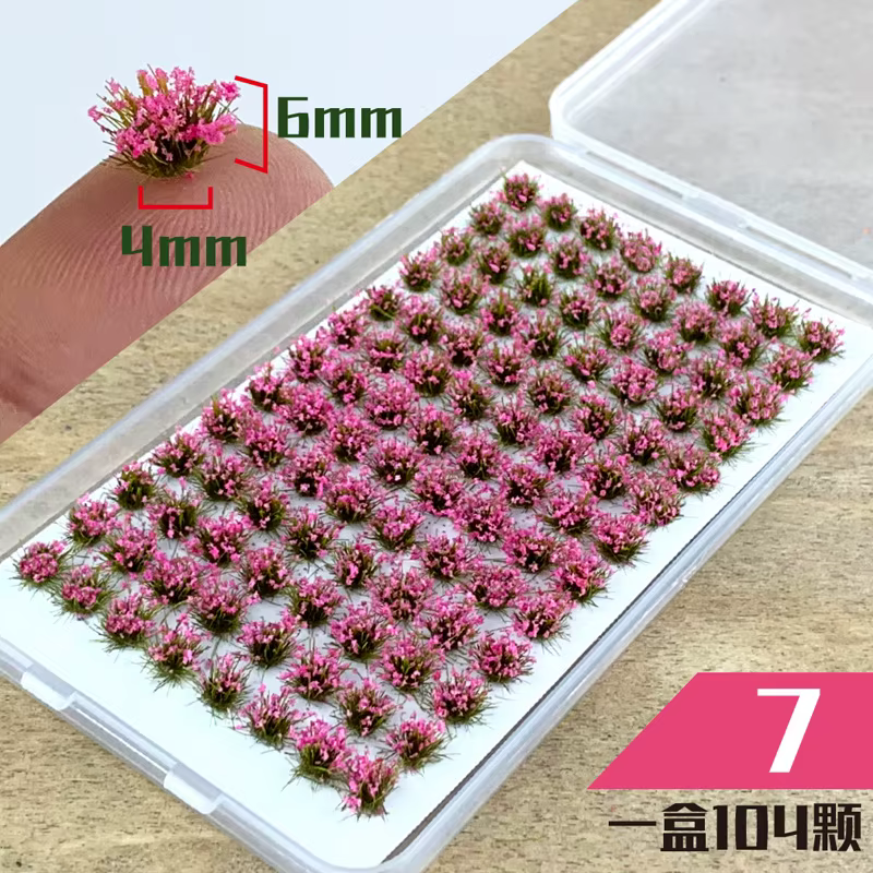 Modèle d'herbe à fleurs miniatures