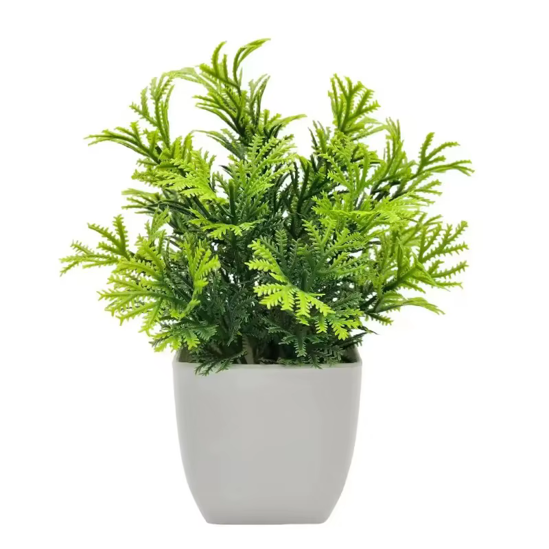 1 plante artificielle avec pot en plastique