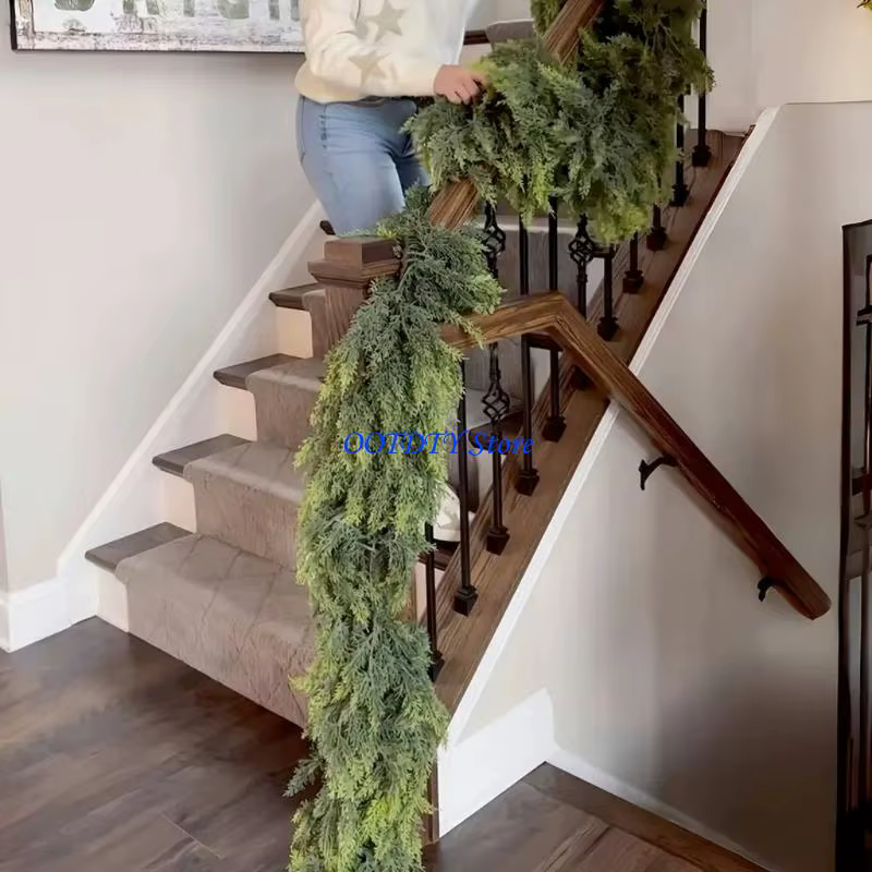 367a Vin Noël 5, 9ft Vine Artificielle Ornement plante suspendue pour l'escalier manteau