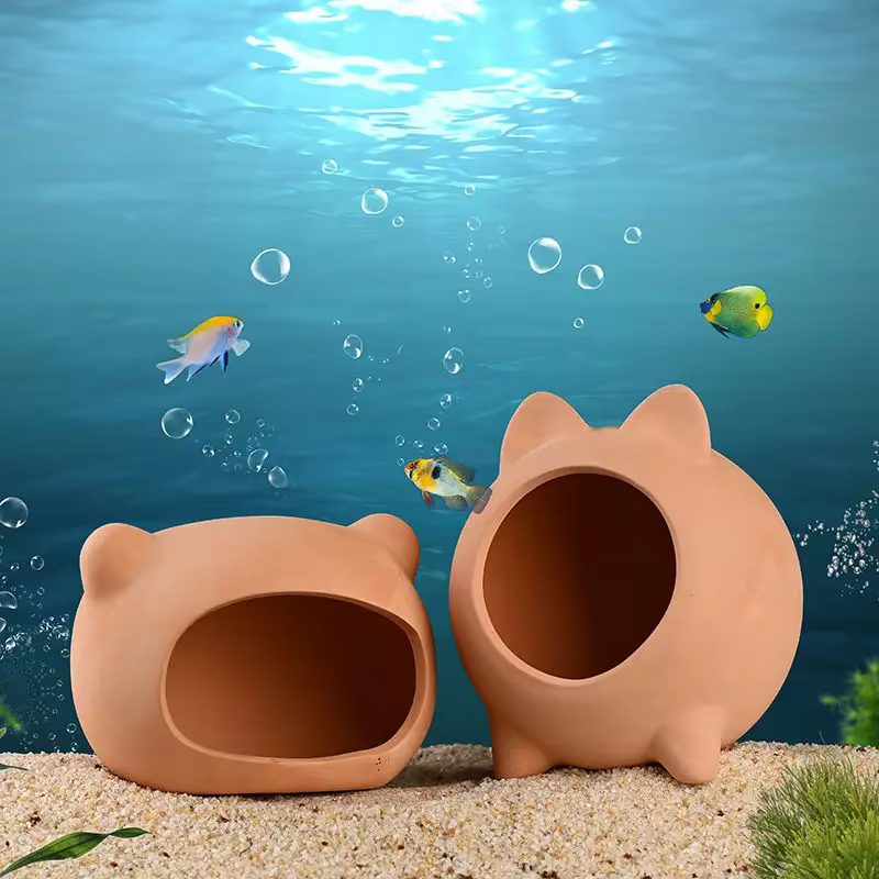 Pot d'argile rouge pour aménagement paysager d'aquarium