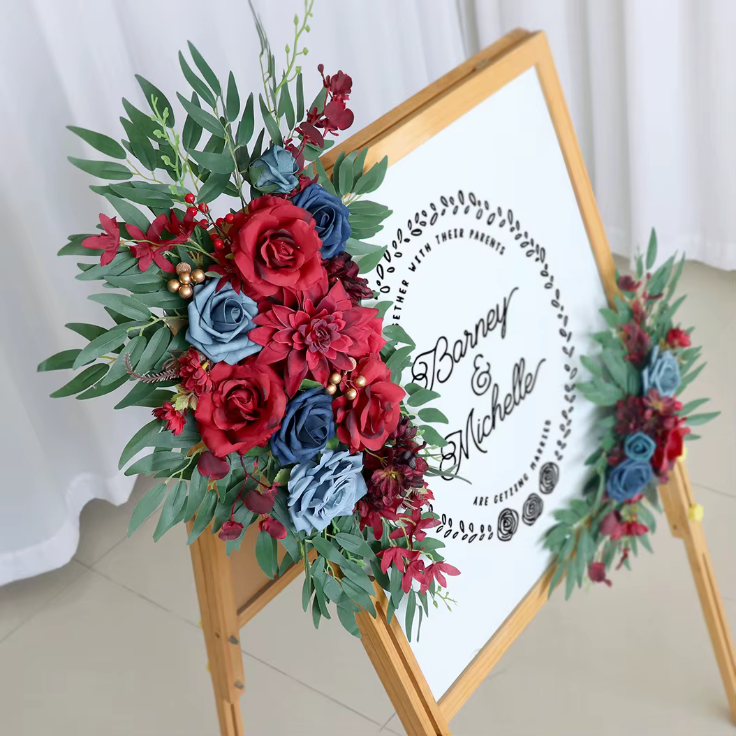 Yannew-Fleurs de signe de bienvenue de mariage