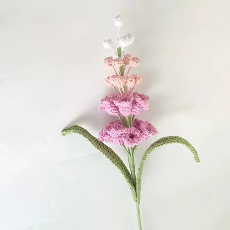 Bouquet de jacinthes en laine tissée