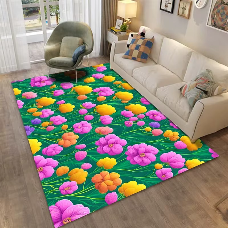 Tapis de sol à motif de fleurs, décoration de porte, maison, salon