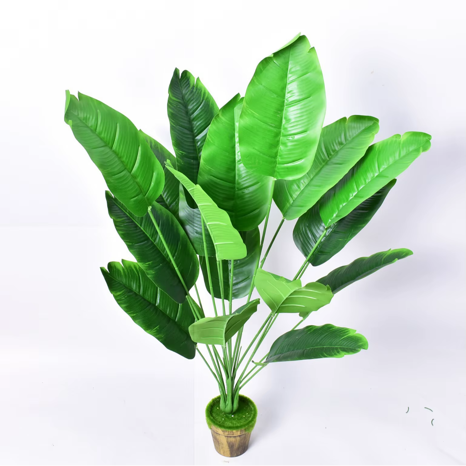 Grand Palmier Tropical Monstera en Plastique