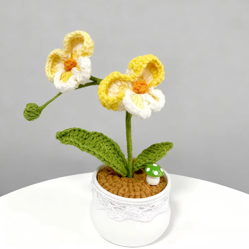 Orchidée papillon au Crochet faite à la main