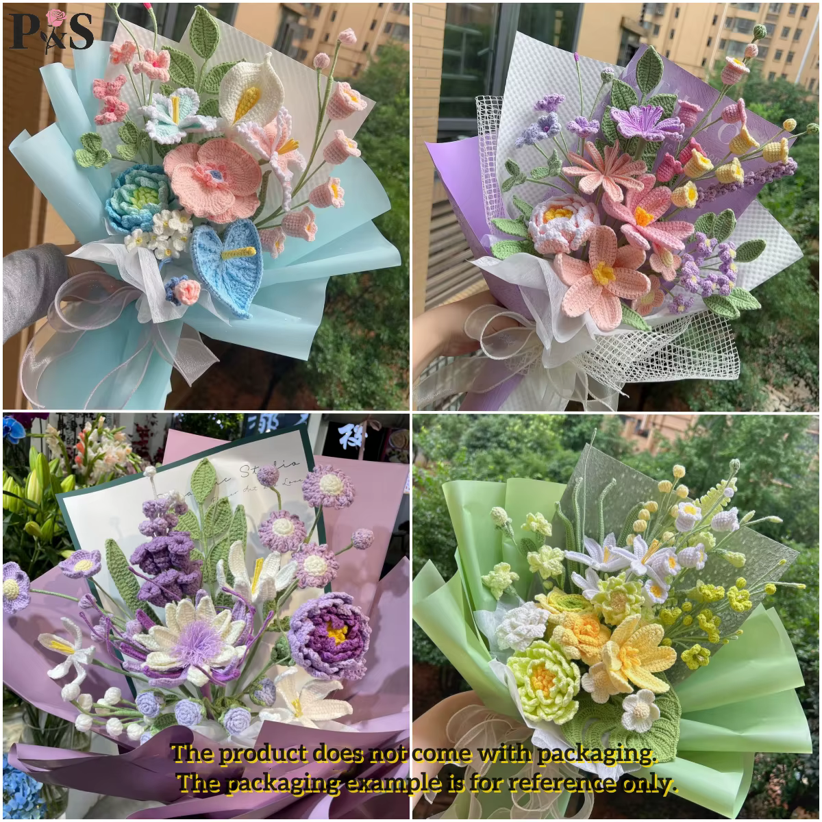 Bouquet de fleurs artificielles au Crochet