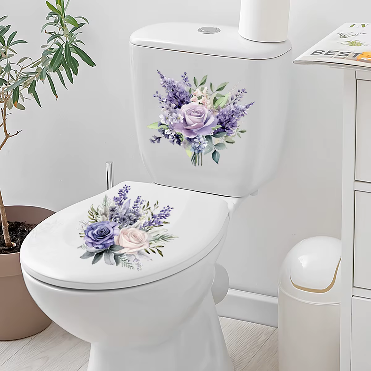 Autocollants de jacinthe de fleur violette