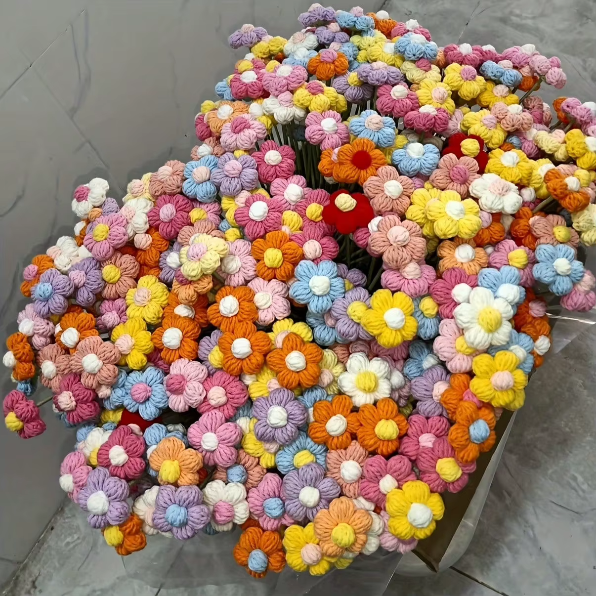 Appliques de fleurs au Crochet