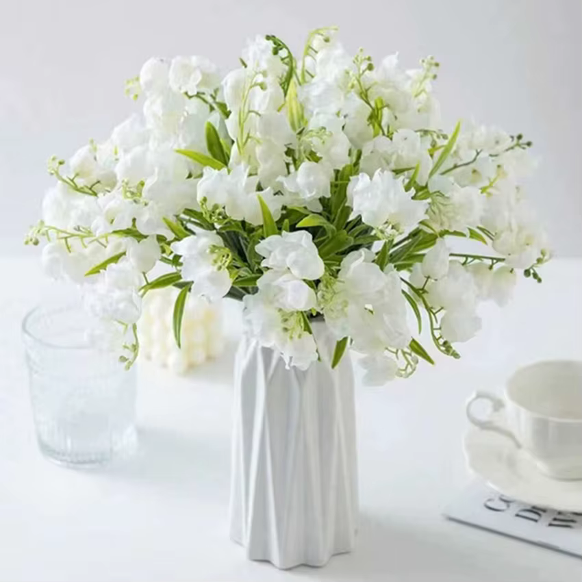 10Pc Fleur Artificielle Canterbury Cloches De Noël Maison Salle À Manger Table Décor En Plein Air Jardin Bonsaï Festive Mariage Vase Remplissage