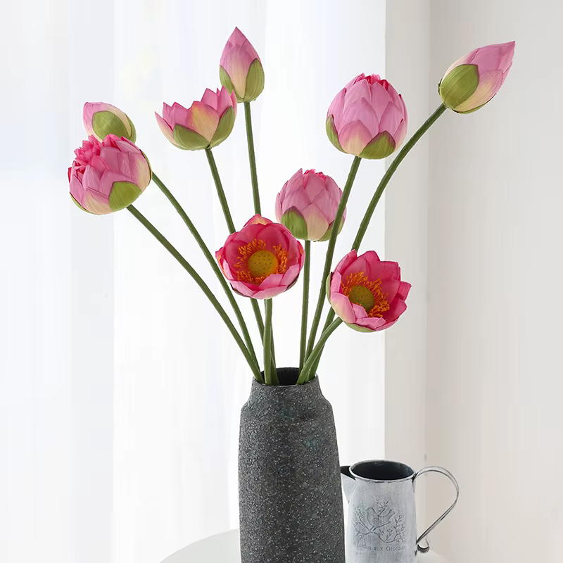 Feuille de fleur de Lotus artificielle 75cm