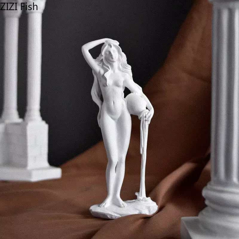 Statue de déesse vénus, figurines mythologiques, décoration de bureau, ornements, personnages créatifs, Sculpture en résine, décor esthétique de salle