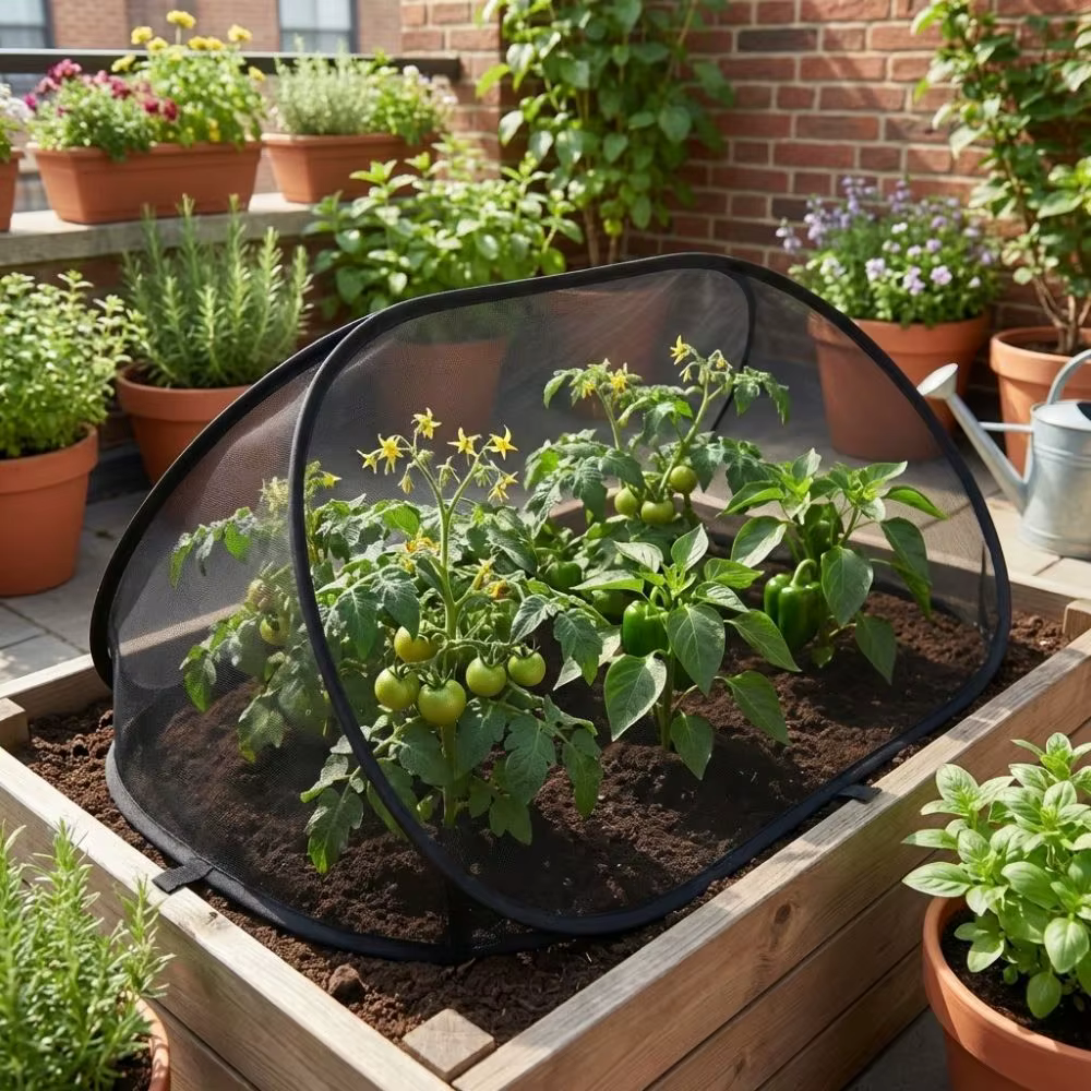 Filet de protection pliable pour plantes